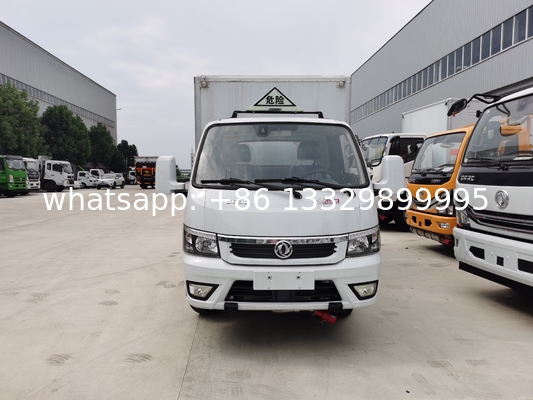 危化品运输神器 小型东风途逸T5国六3米易燃气体厢式运输车，东风途逸国六汽油机3米厢长易燃气体厢式运输车，厂家直销小型汽油发动机易燃易爆气体厢式运输车价格
