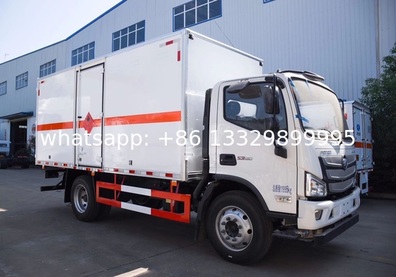楚胜牌CSC5128XZWB6型杂项危险物品厢式运输车， 福田欧马可杂项危险品厢式运输车厂家直销，国六黄牌高端福田欧马可危险品厢式运输车价格