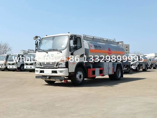 楚胜牌CSC5120GJYJH6A型加油车， 江淮骏铃V7 8.45方加油车， 国六黄牌江淮7T 柴油汽油运油车厂家直销